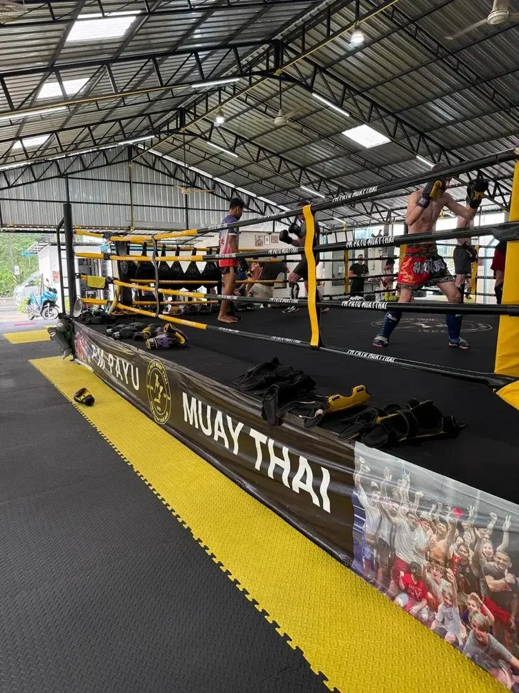 Training ring at PM PAYU Muay Thai gym, Koh Samui